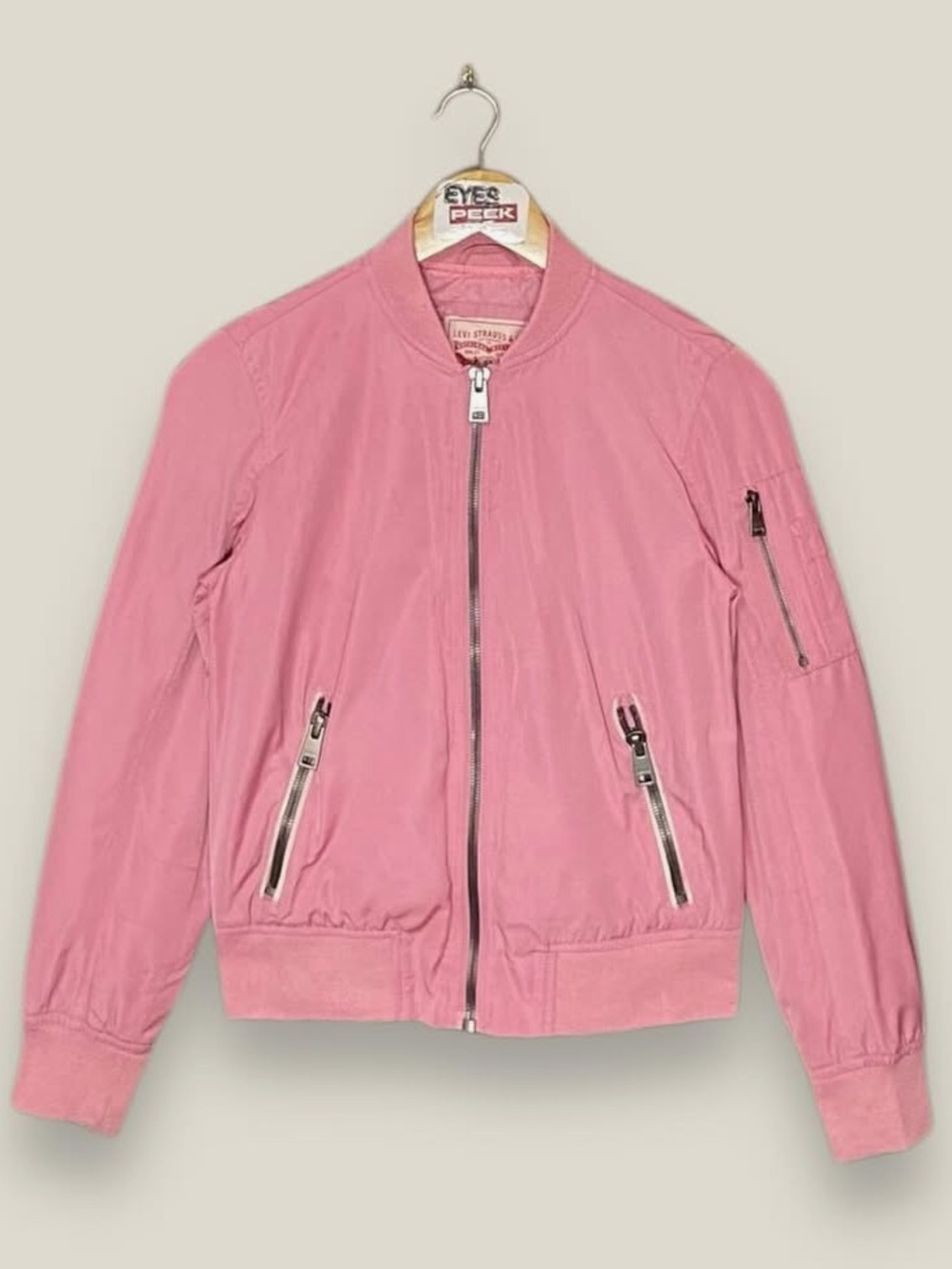 LEVI NWT SIZE LARGE Pink Bomber Jacket - Women’s Lightweight Bomber